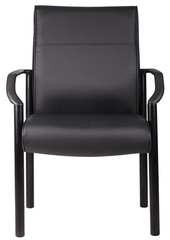 Boss Office Products Metal 4 Leg Side Guest Chair in Leather Plus gallery