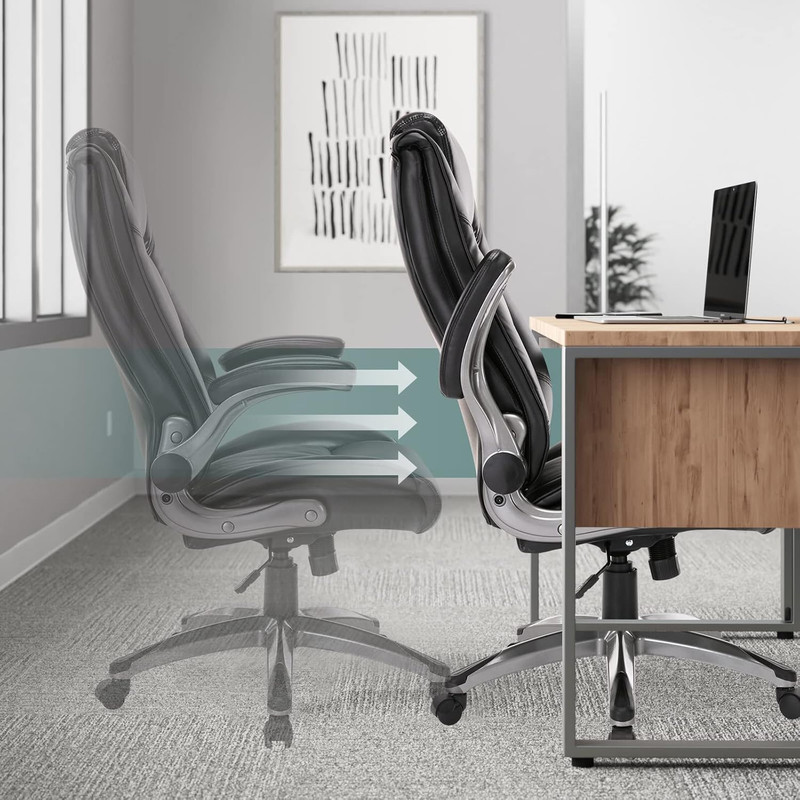 Leather Executive Office Chair - High Back Ergonomic Home Computer Desk Chair wi gallery