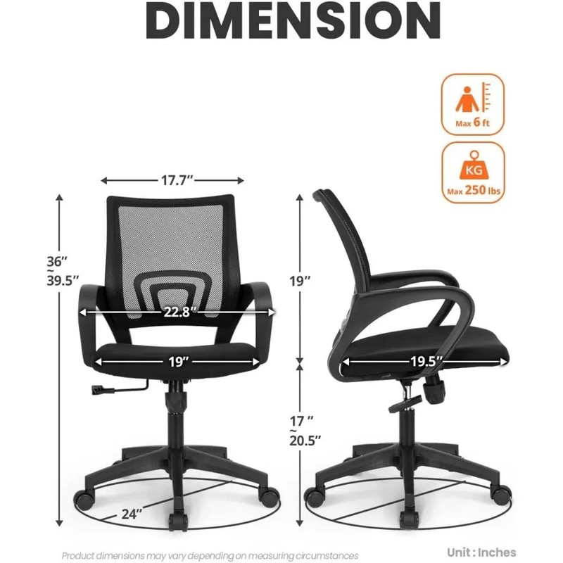 NEO CHAIR Black Mesh Gaming Office Chair -Lumbar Support, Adjustable Height gallery