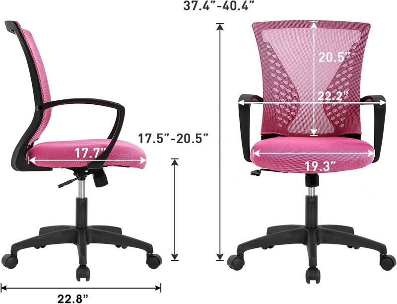 Home Office Chair Mid Back PC Swivel Lumbar Support Adjustable Desk Task Comp... gallery