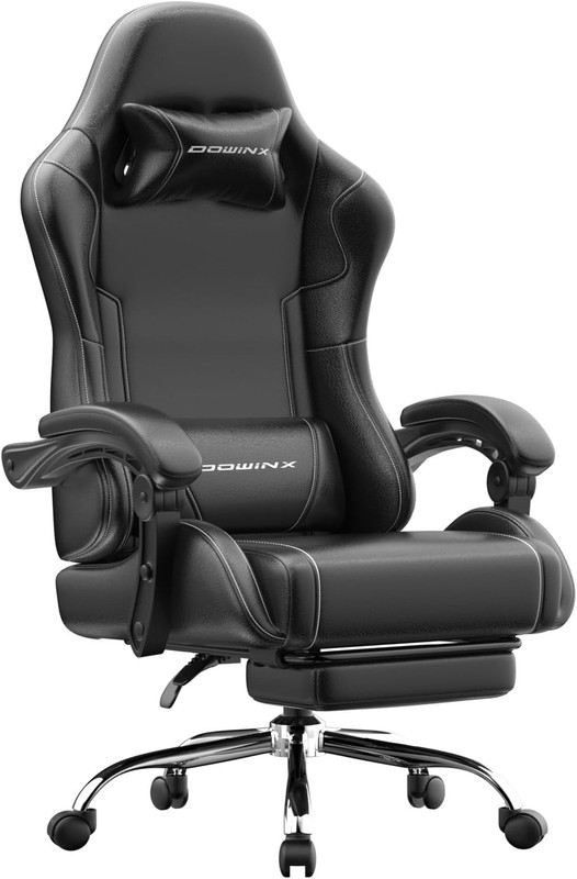 Ergonomic Gaming Chair W/ Footrest & Massage Lumbar 2D-Linkage Armrests Computer