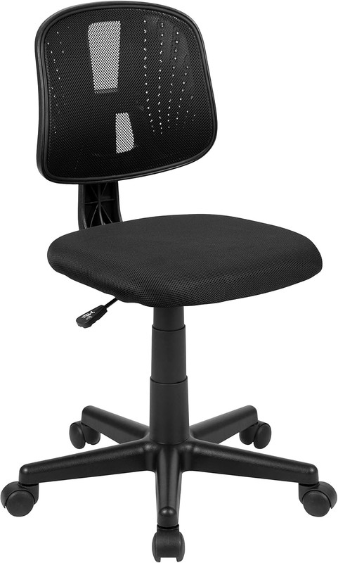 Ergonomic Mesh Mid-Back Swivel Task Chair with Adjustable Height, Black