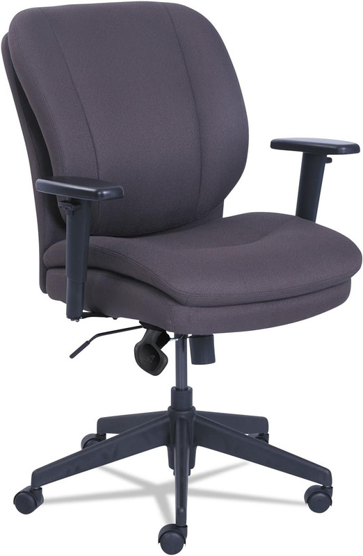 Pedic Cosset Ergonomic Task Chair - Supports 275 Lbs, Gray/Black Design