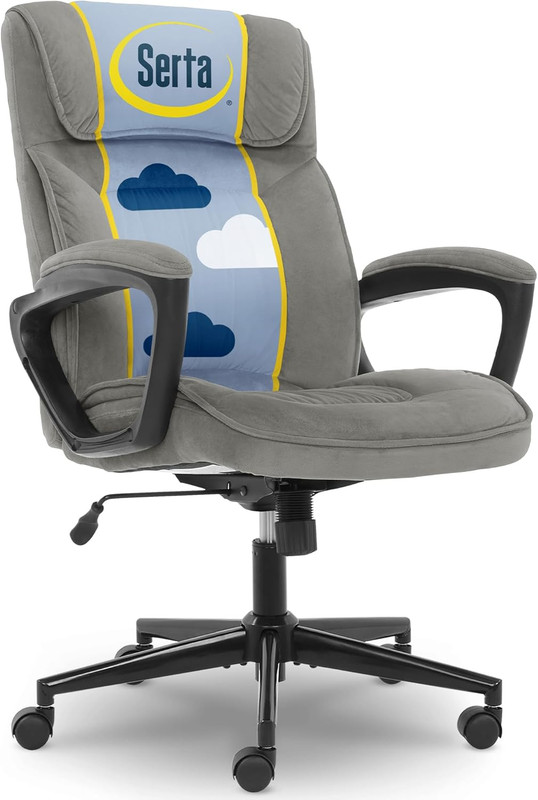 Hannah Executive Home Office Desk Chair, Ergonomic Mid-Back with Lumbar Support,