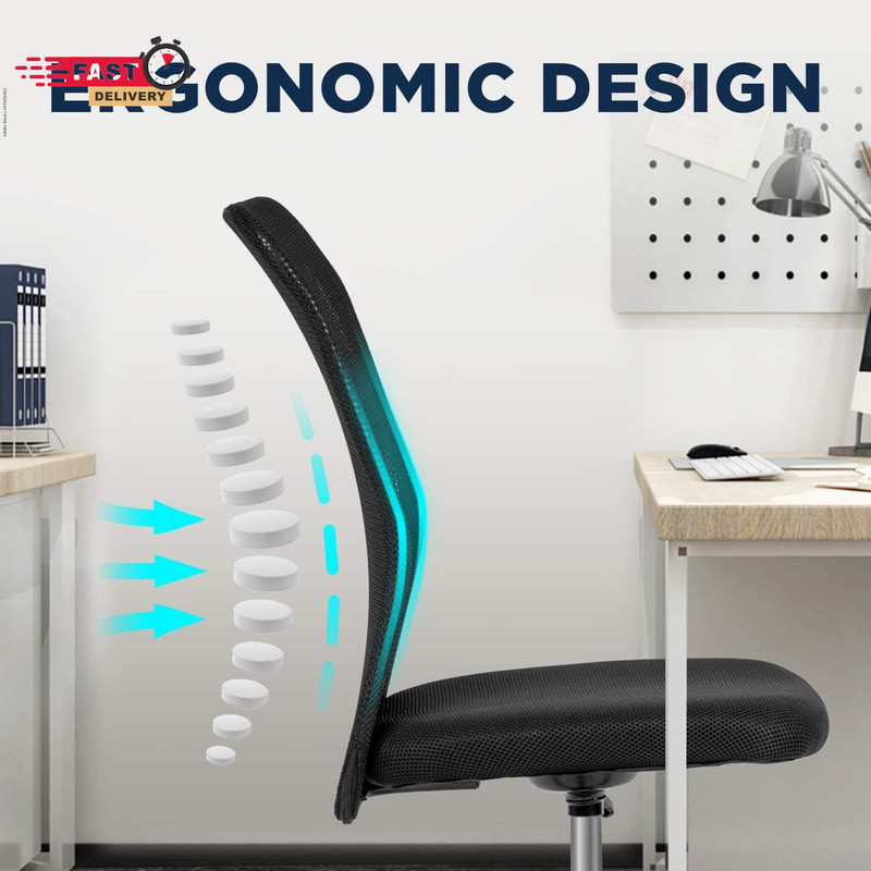 FDW Home Office Chair Mid Back Mesh Desk Chair Armless Computer Ergonomic Task R gallery