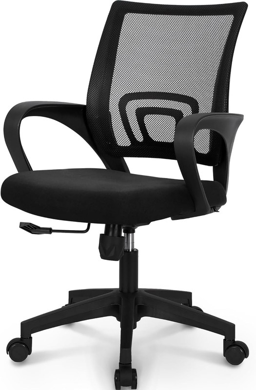 Ergonomic Mesh Office Chair with Lumbar Support & Adjustable Height - Black gallery