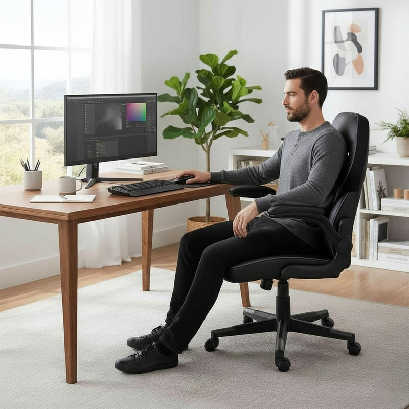 Nusparc Spawnsafe Gaming Chair, Adjustable Height, Flip-Up Armrests, 360° Swivel gallery