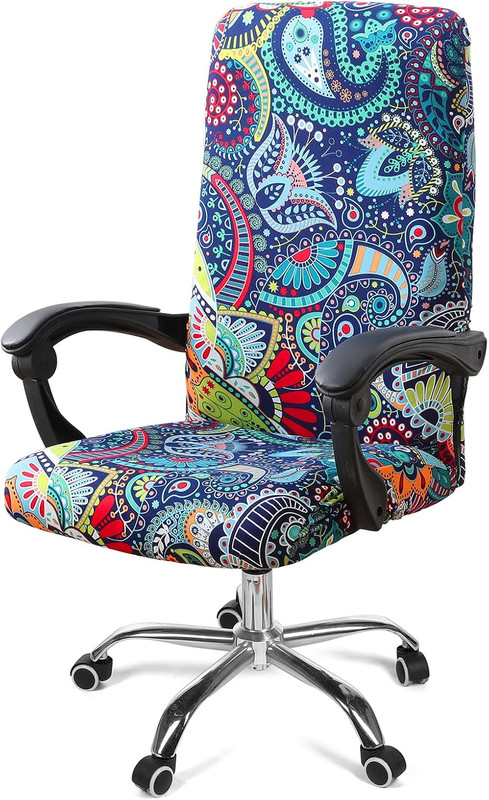 Stretch Printed Office Computer Chair Covers, Universal Desk Rotating Chair Slip gallery