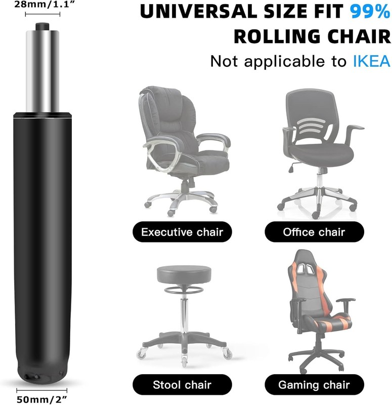 Omyoffice Office Chair Cylinder 1000 lbs, Premium Black gallery