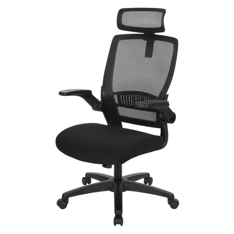 Managers Chair with Mesh Back in Black Fabric Seat gallery