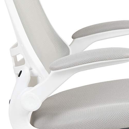 Flash Furniture Mid-Back Light Gray Mesh Swivel Ergonomic Task Office Chair with gallery