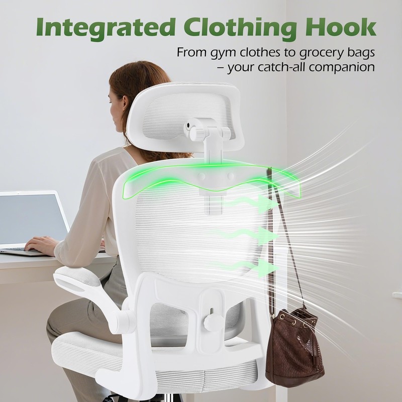 Office Chair Ergonomic Desk Chairs with Adjustable Lumbar Support& Headrest H... gallery