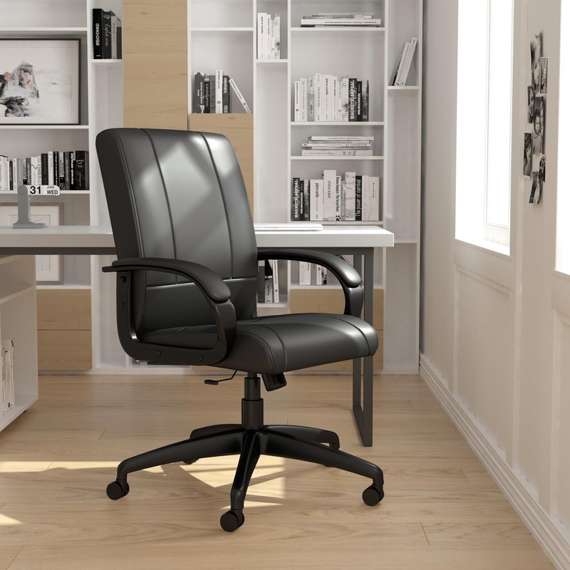 Caressoft Executive Mid Back Chair in Black (B7906) gallery