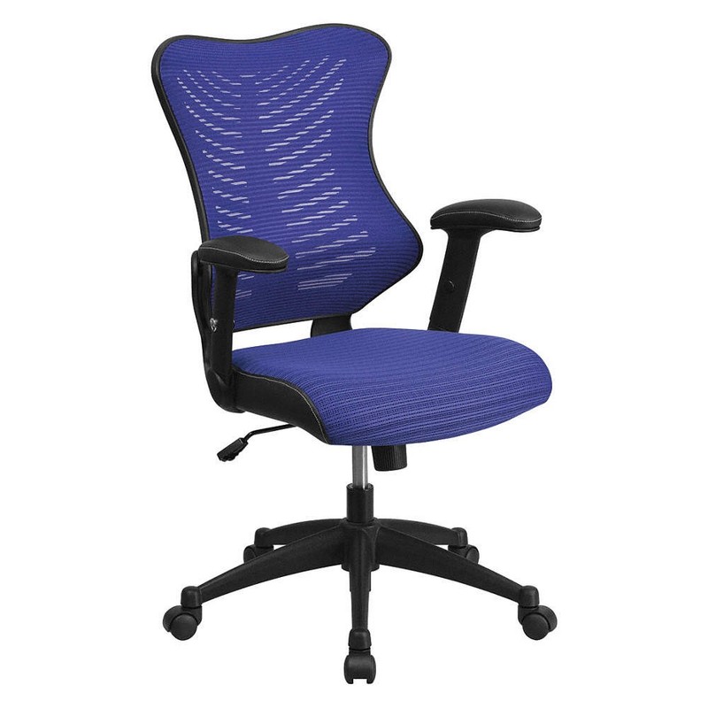 FLASH FURNITURE BL-ZP-806-BL-GG Office Chair,42.75 in H,Blue 420G08