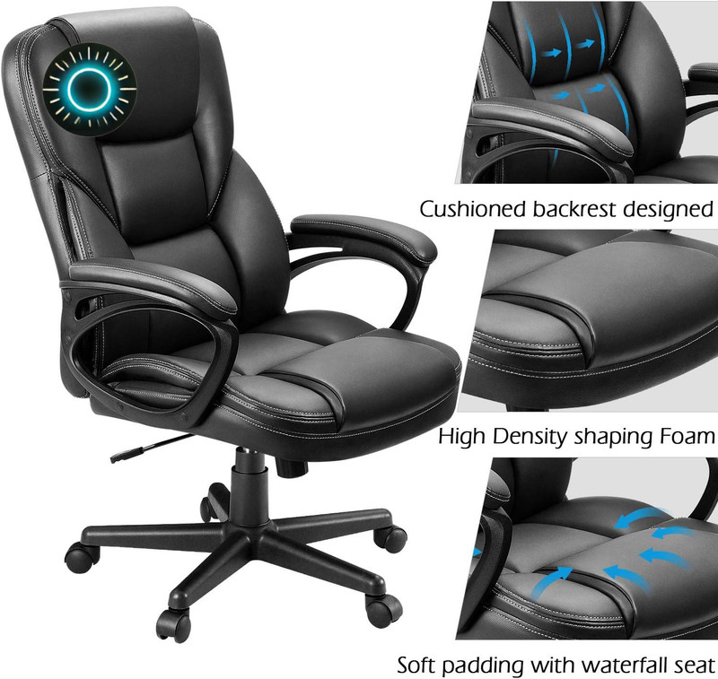 Serta Big & Tall Office Chair Bonded Leather Black FREE SHIPPING gallery