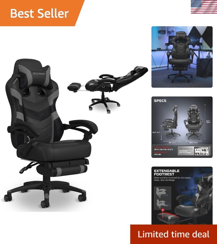 110 Pro Ergonomic Gaming Chair with Footrest for Adults – Comfortable Office …