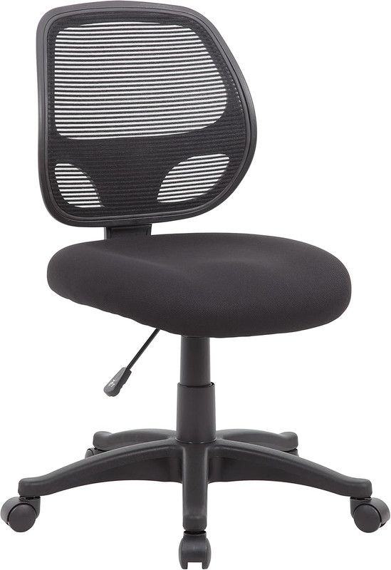 Ergonomic Black Mesh Task Chair with Lumbar Support for Office Use