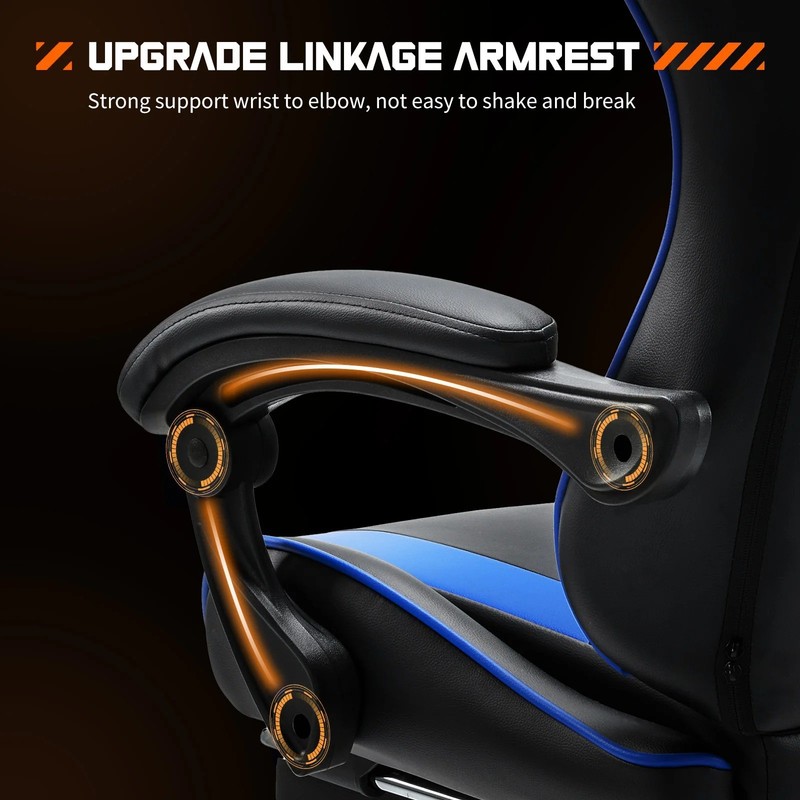 Gaming Chair Ergonomic with Footrest Massage Office Desk Chair Rocking Swivel gallery