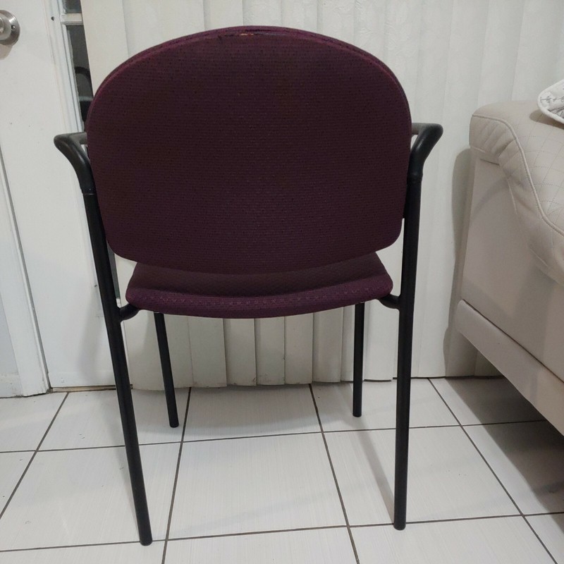 Eckadams Waiting Room/ Office Heavy Duty Padded Steel Chairs Purple Local pickup gallery