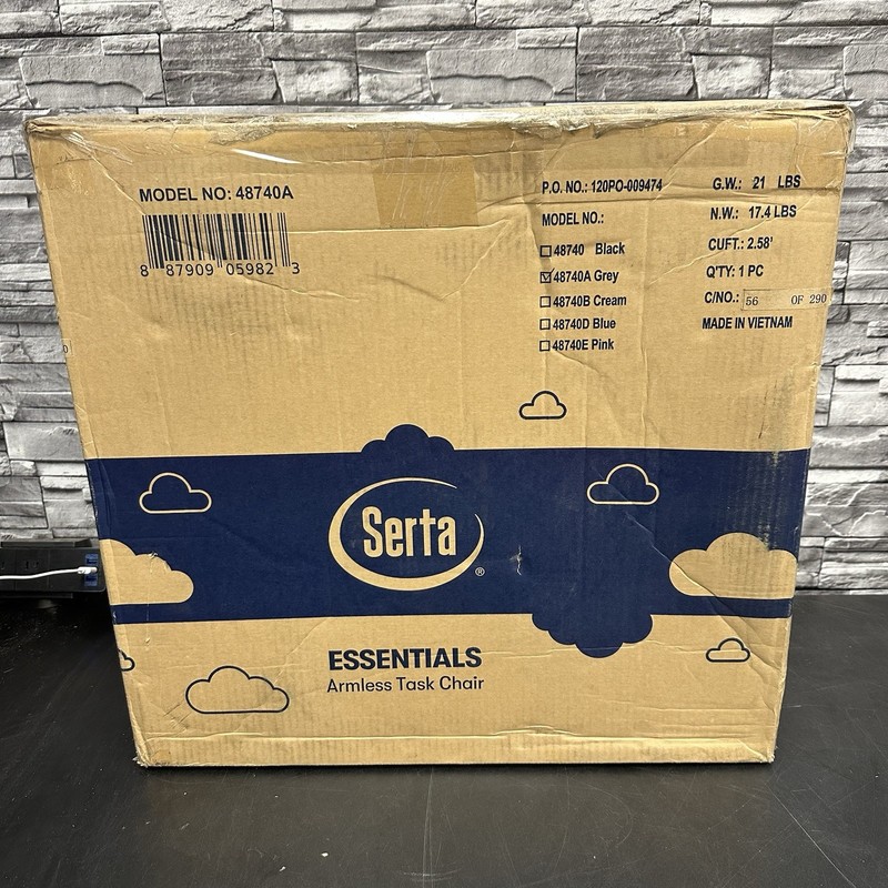 Serta Essential Armless Desk Chair with Breathable Lightweight Mesh Back Gray gallery