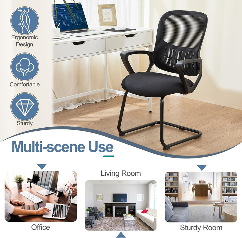 Ergonomic Mesh Office Desk Chair Set of 2 with Lumbar Support for Home & Office gallery