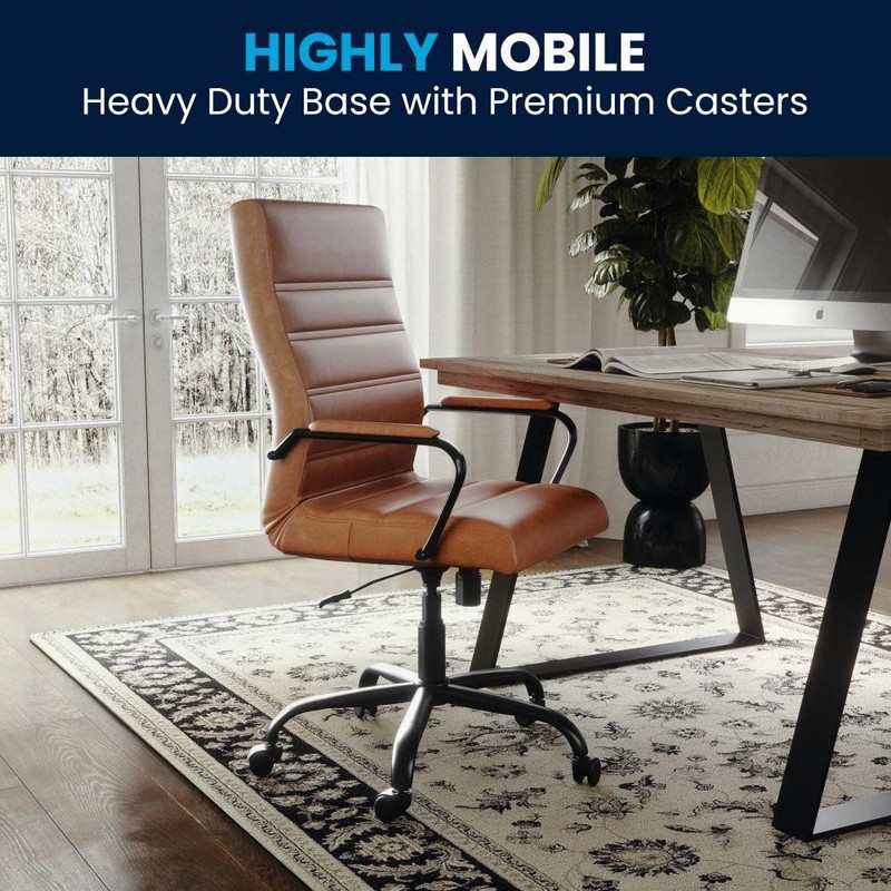 High Back LeatherSoft Executive Swivel Office Chair With Chrome Base gallery