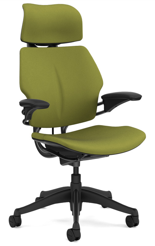 HumanScale Freedom F211 Green Fabric Ergonomic Office Desk Chair