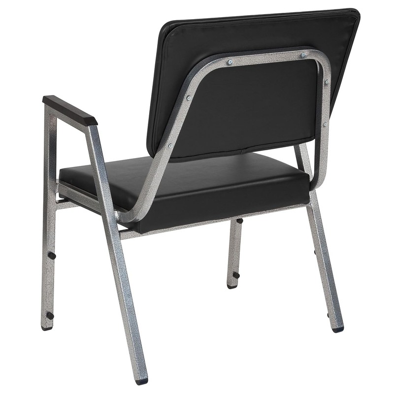 Flash Furniture Hercules Faux Leather Bariatric Reception Arm Chair in Black gallery