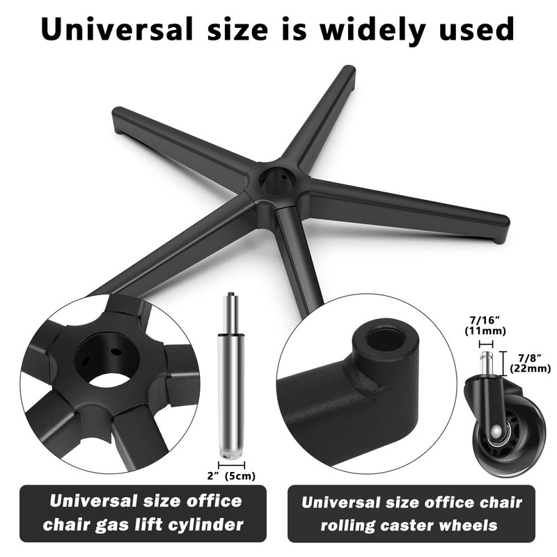 Office Chair Replacement Parts-28'' Heavy 16.54D x 15.35W x 12.2H in, Black gallery
