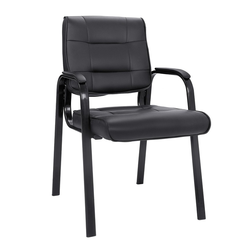 SUPER DEAL Office Guest Chair Bonded Leather Executive Side Chair Reception C…