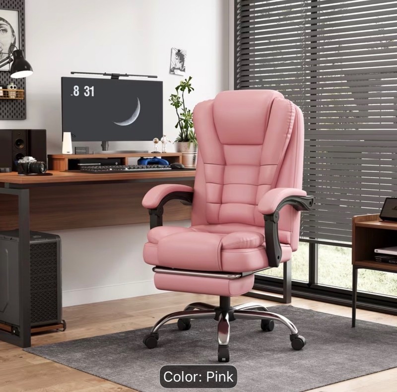 Office Chair, E-Sports Chair, with Massage, Headrest, Waist Bag, Swivel Chair
