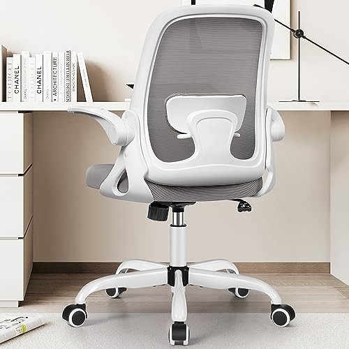 Office Chair Ergonomic Desk Chairs with Lumbar Support and Flip-up Arms Gray gallery