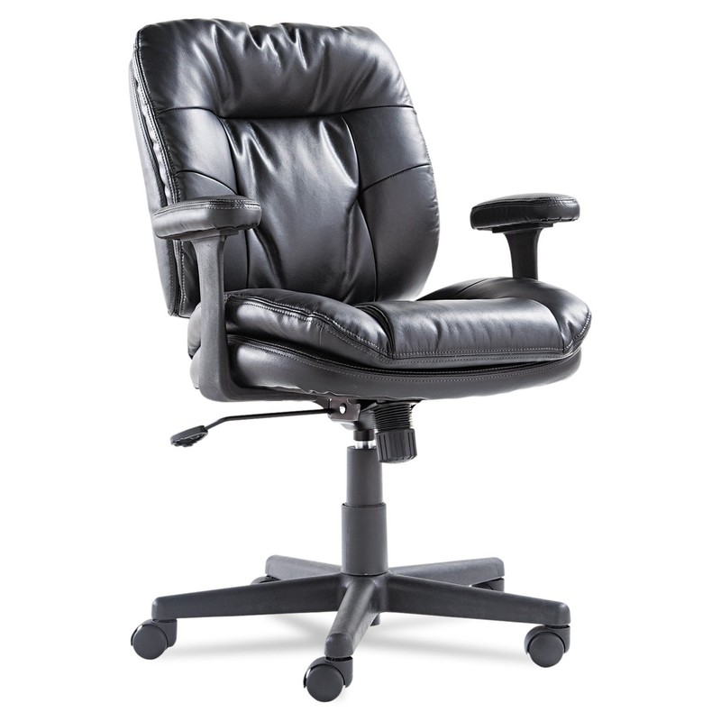 OIF Executive Swivel/Tilt Chair Fixed T-Bar 1′ 10″ x 3′ 4″ x 4″, Black