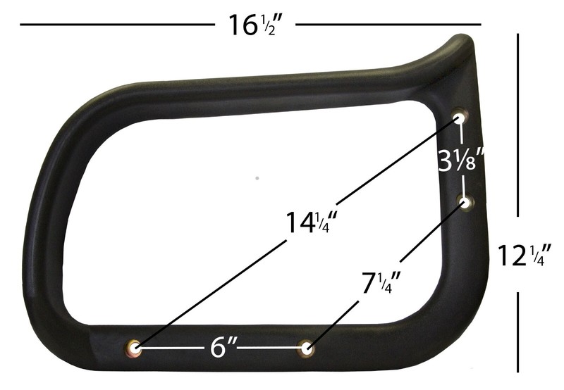Replacement Office Chair Loop Arm Rest – Rounded Style – Left Side – S3676L-A