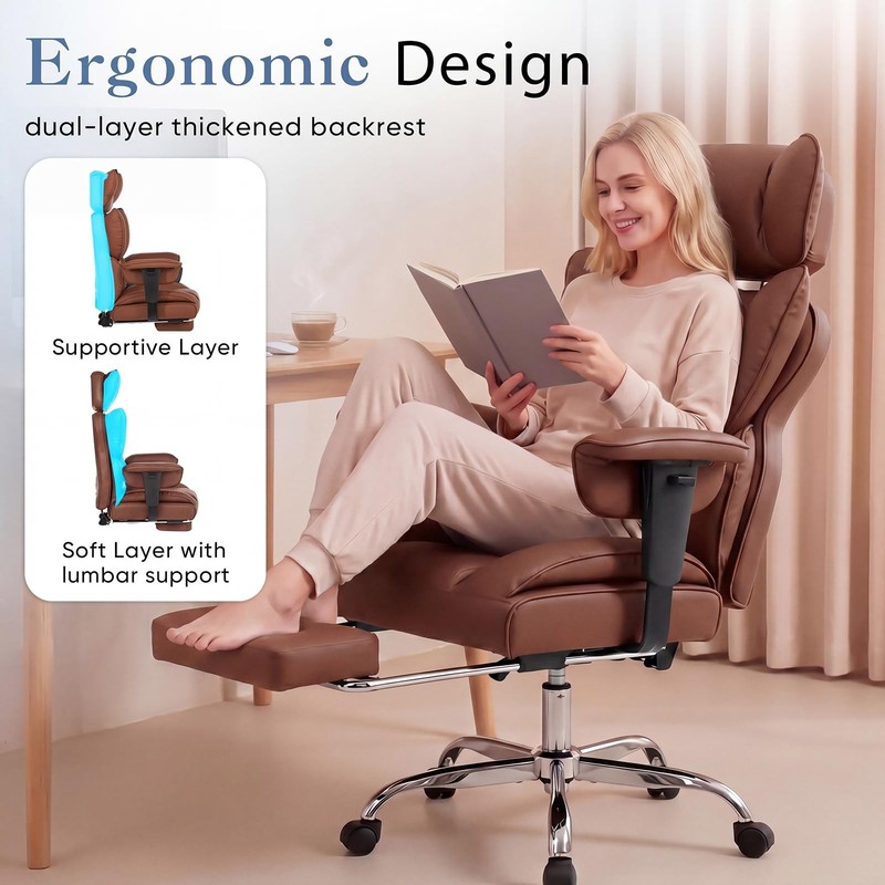 Big and Tall Home Office Desk Chair, Gaming Computer Chair, Executive Ergonom... gallery