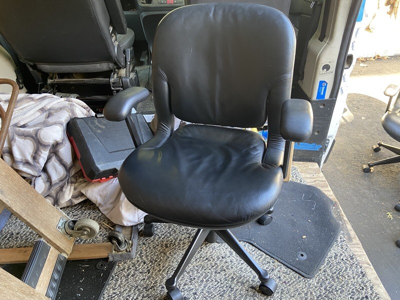 Vintage Herman Miller Equa Leather Rolling Desk Chair gallery