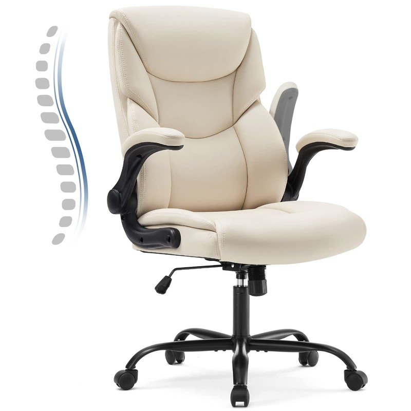 PU Leather Office Chair - Ergonomic Executive Computer Desk Chairs with Adjus... gallery