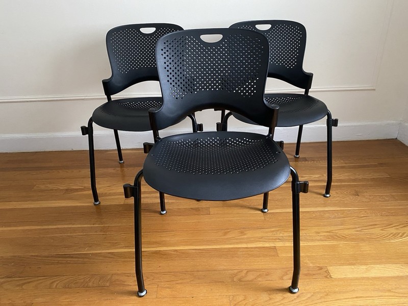 Herman Miller Caper Stacking Chairs — Set of 3