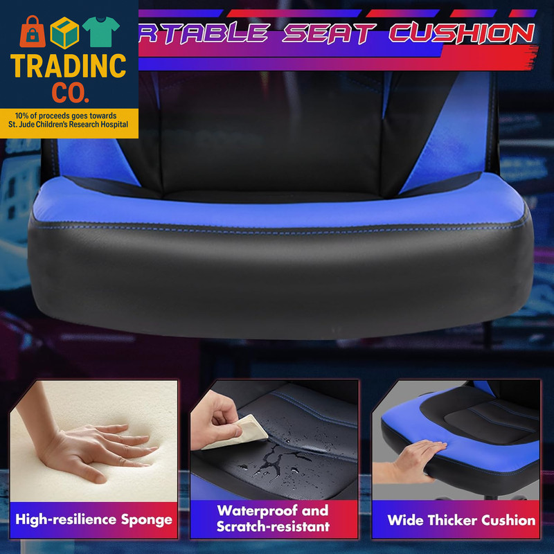 Computer Gaming Desk Chair - Ergonomic Office Executive Adjustable Swivel Task P gallery
