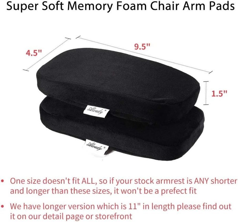 Ergonomic Memory Foam Office Chair Armrest Pads, Comfy Gaming Chair Arm Rest ... gallery