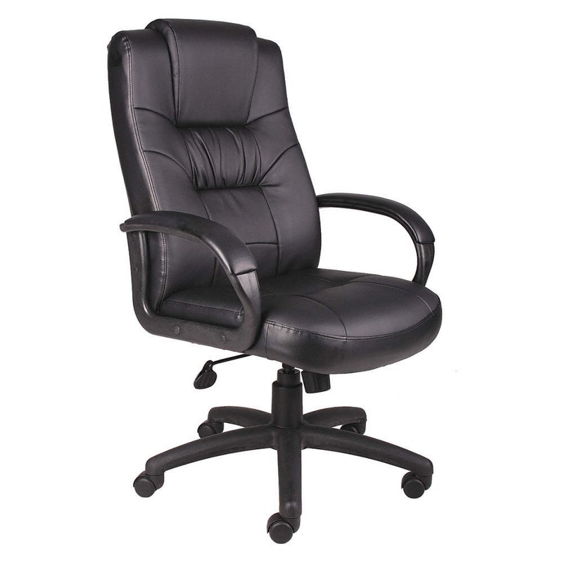 GRAINGER APPROVED 452R17 Office Chair,47.5 in H,Black 452R17