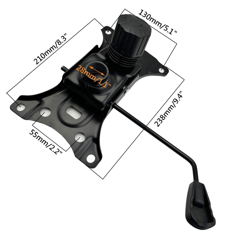 Office Chair Tilt Control Mechanism Replacement Heavy Duty Swivel Base Plate Con gallery