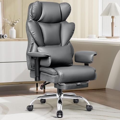 BESTFAIR BIG AND TALL OFFICE CHAIR HEAVY DUTY 400 LBS EXECUTIVE CHAIR - BLACK