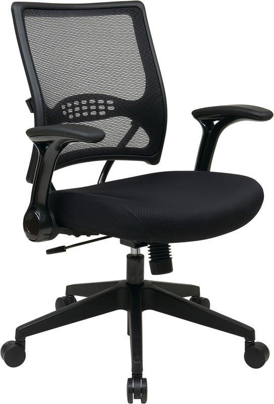 67 Series Adjustable Black Office Chair with Lumbar Support & Padded Seat