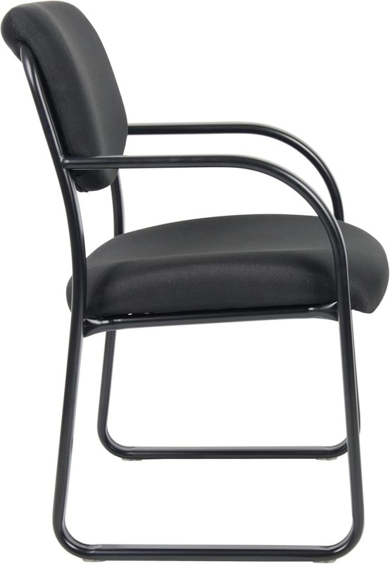 Boss Office Products Black Sled Base Guest Chair With Upholstered Back & Seat gallery