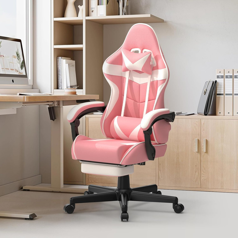 Huracan Gaming Chair with Footrest, Ergonomic Computer Chair Lumbar Support gallery