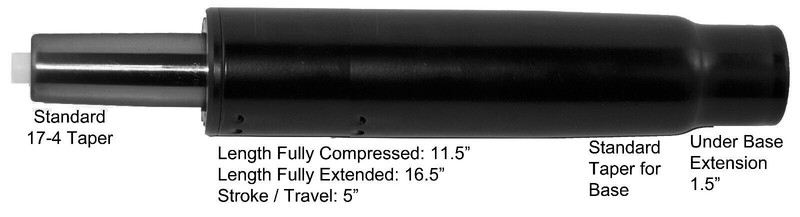 Replacement Pneumatic Gas Cylinder Lift Super Heavy Duty 500 lb Rating #SHD-GC5
