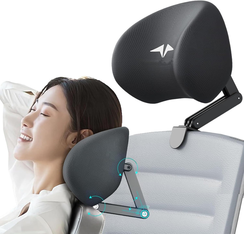 Memory Foam Headrest Attachment for Office Chair, Attachable Chair Head Rest, De