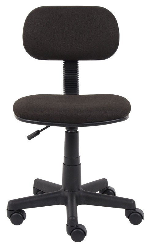 Fabric Steno Chair in Black, Low-Back (B205-BK) gallery
