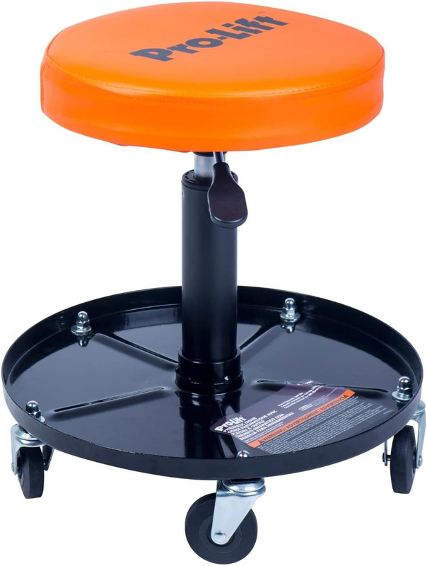 PL9300H Pneumatic Chair with 300 Lbs Capacity – Black/Orange gallery